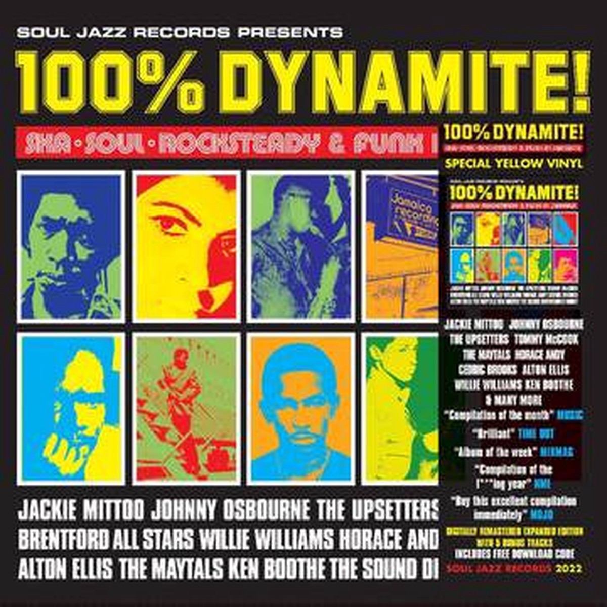 100-dynamite-ska-soul-rocksteady-funk-in-jamaica-various-artists-yellow-vinyl-2lp-new