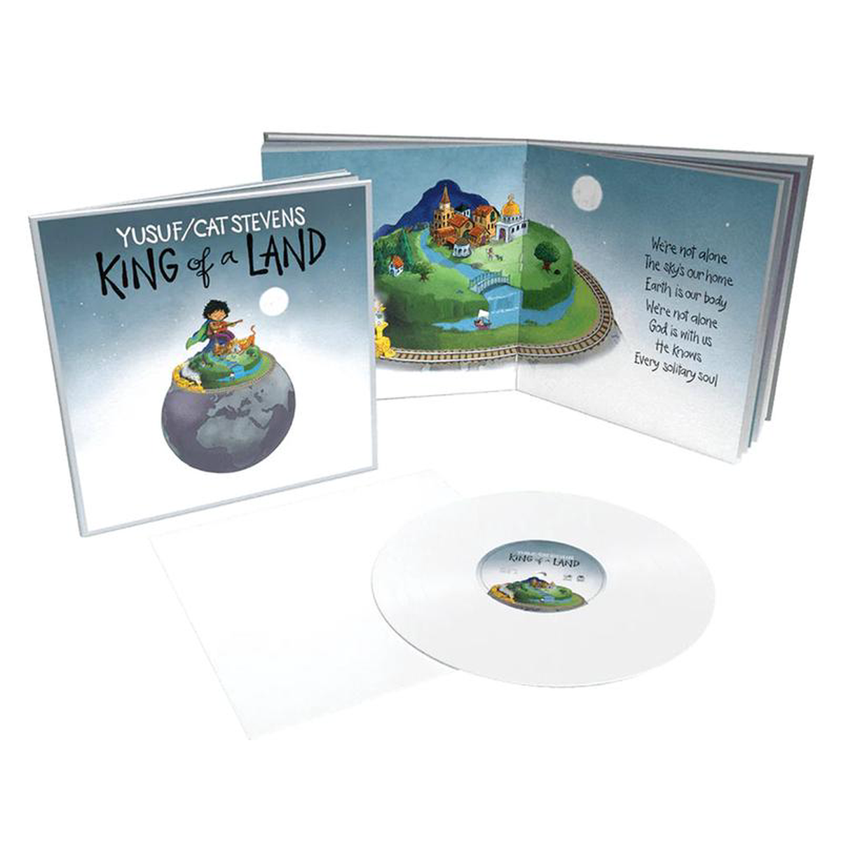 yusuf-cat-stevens-8211-king-of-a-land-with-36-page-illustrated-booklet-repress-8211-lp-8211-white-vinyl-jun-20